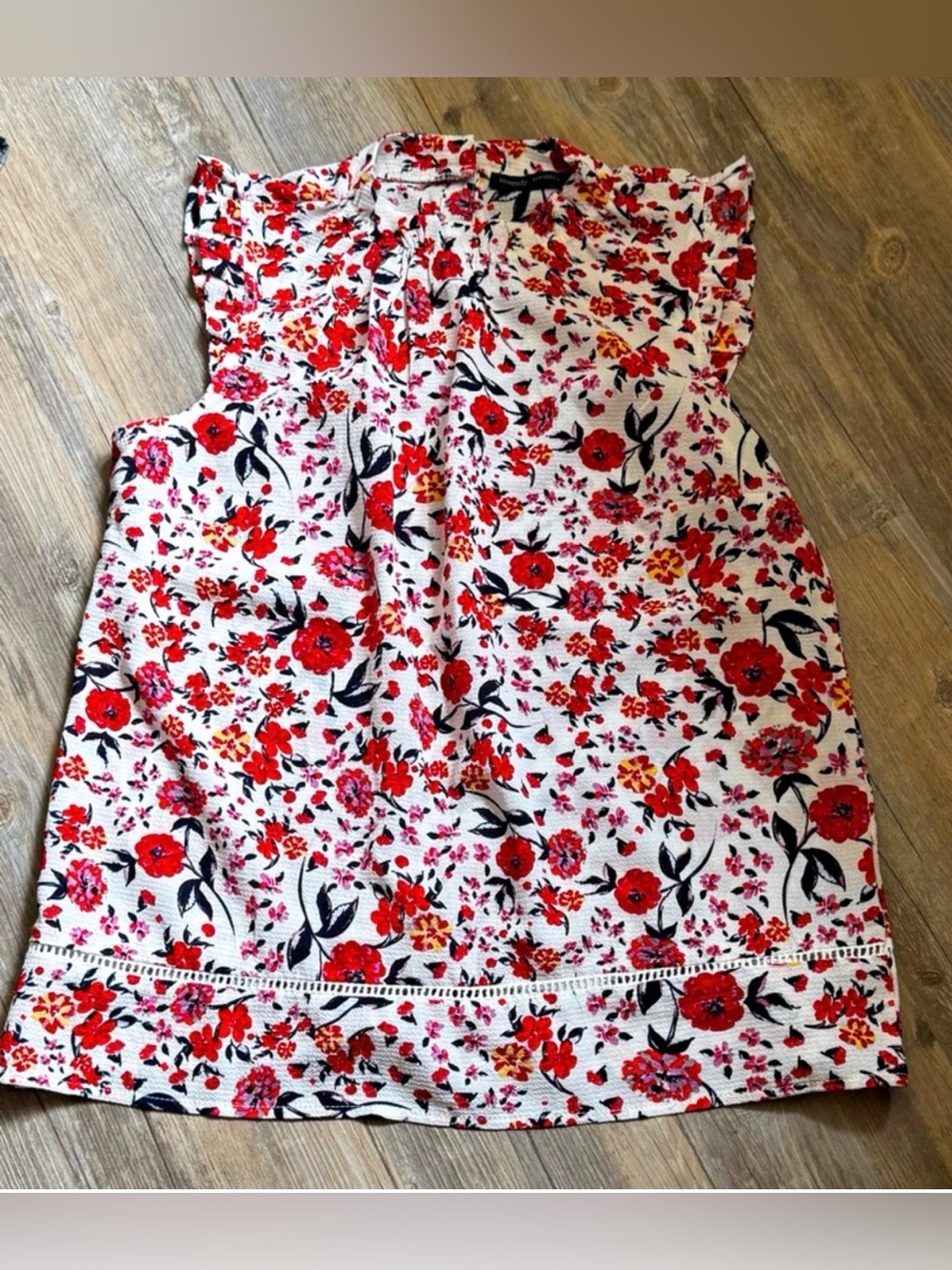 Mandy Evans sleeveless floral print blouse